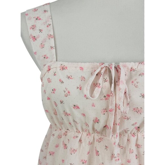 NWT Sugar Lips Ditsy Floral Empire Waist Babydoll Top | Romantic Coquette Fairy - Picture 5 of 16